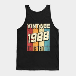 1988 Limited Edition Retro 36 Yo Men 36Th Birthday Tank Top